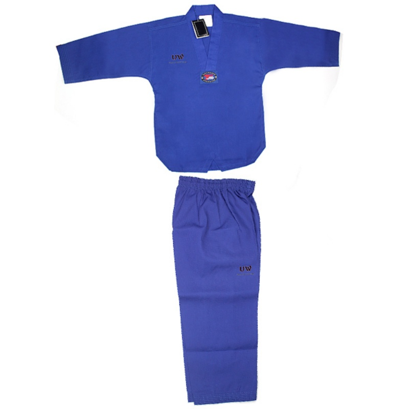 Blue Taekwondo Apparel: Durable Fabric and Washable for Training