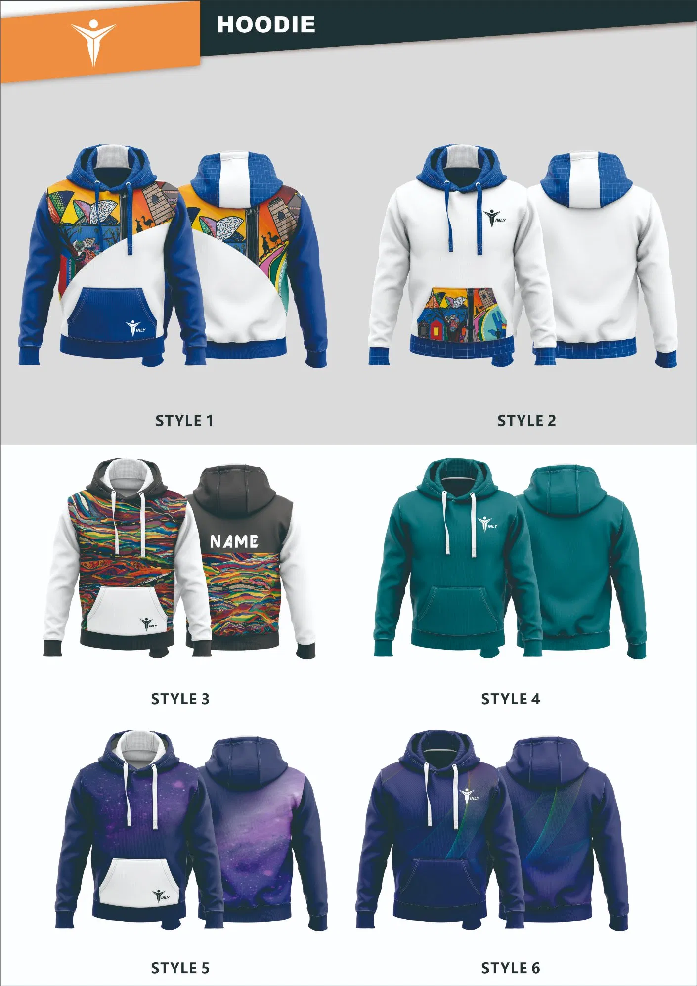 Custom 3D Printed Sports Apparel Tops Fashion Streetwear Casual Hoodies