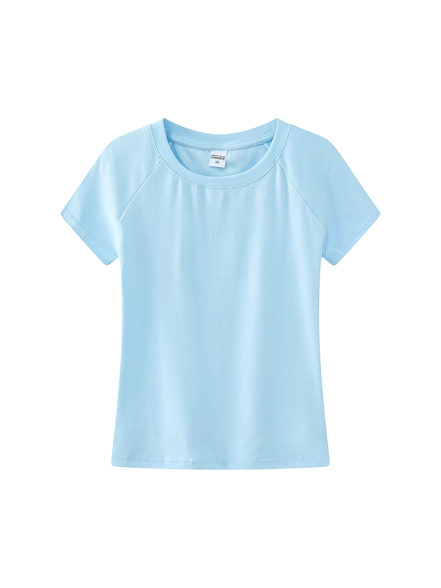 Custom Logo Women's Crop Top T-Shirt Slim Fit Short Sleeve Tee OEM ODM Wholesale Cotton Casual Basic Cropped T Shirts
