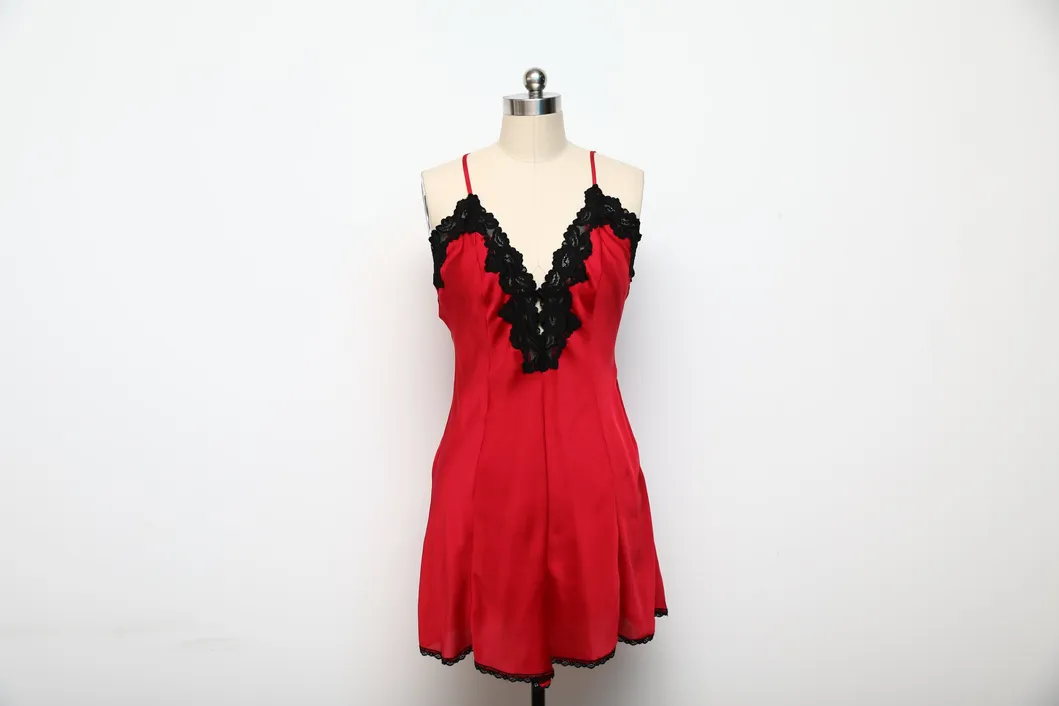 Customized 100% Silk Stain Pajamas Silk Sleepshirt Fashion Garment Apparel