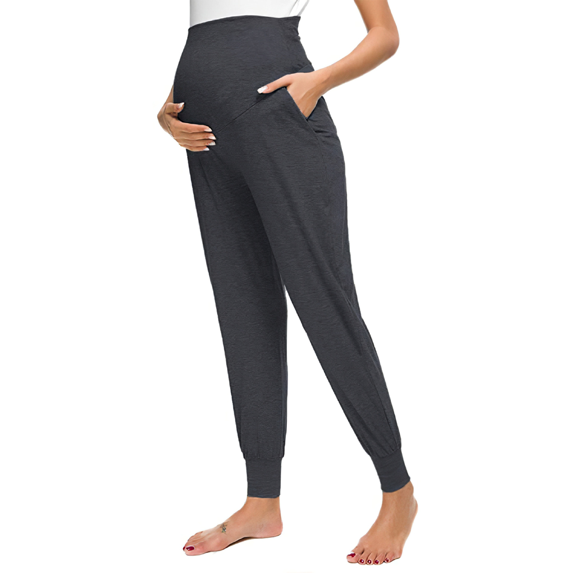 Women's Summer Loose Joggers Sweatpants Pockets Custom Pregnancy Workout Clothes Soft Lounge Apparel Maternity Clothing