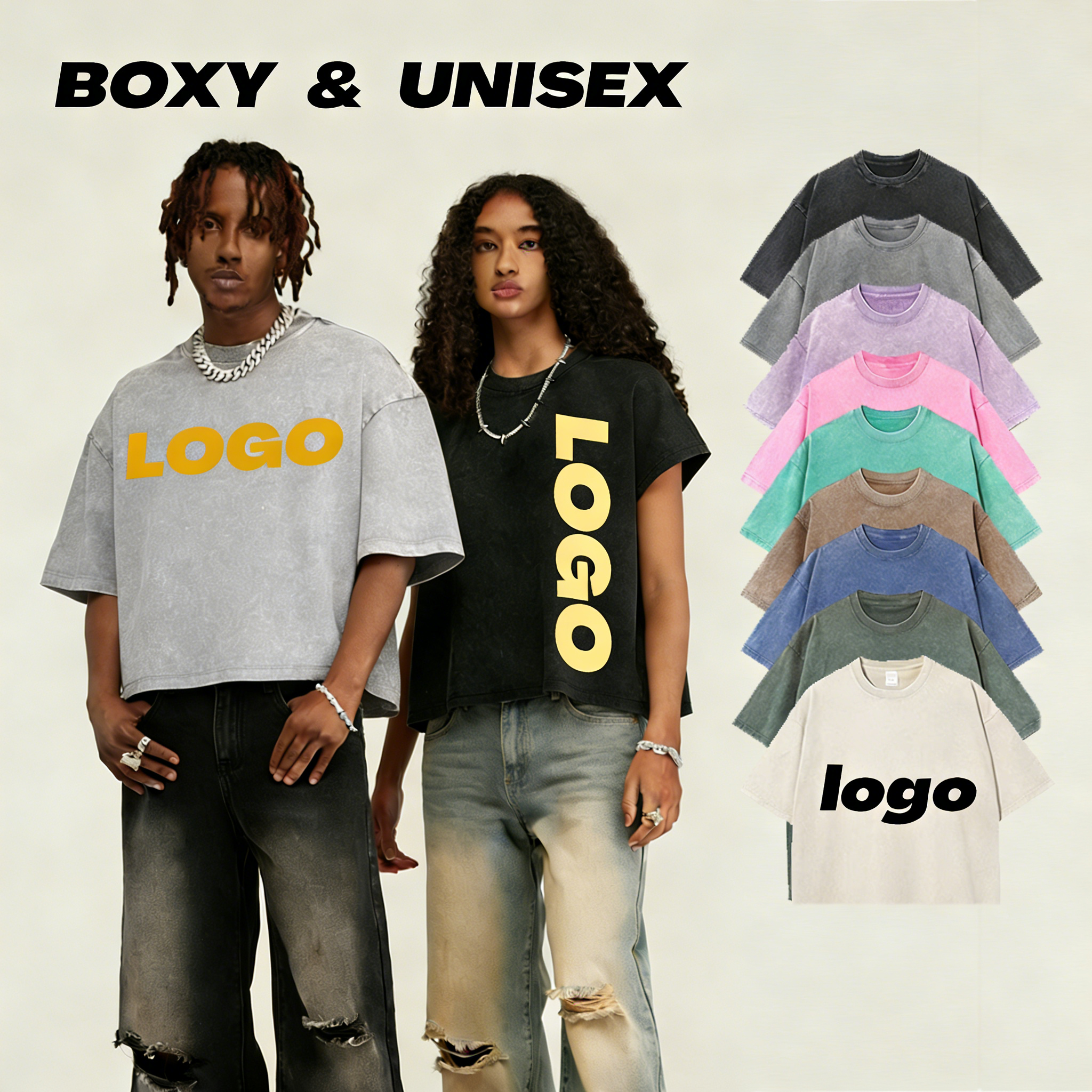 Wholesale Blank Plus Size Boxy Fit Mens T-Shirts Vintage Acid Wash Short Sleeve Crew Neck Casual Workout Streetwear Tops