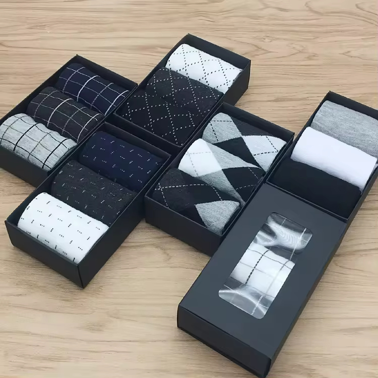 Custom Design Apparel-Accessories Sock-Stocking Classic High Quality Men Cotton Formal Business Dress Crew Socks