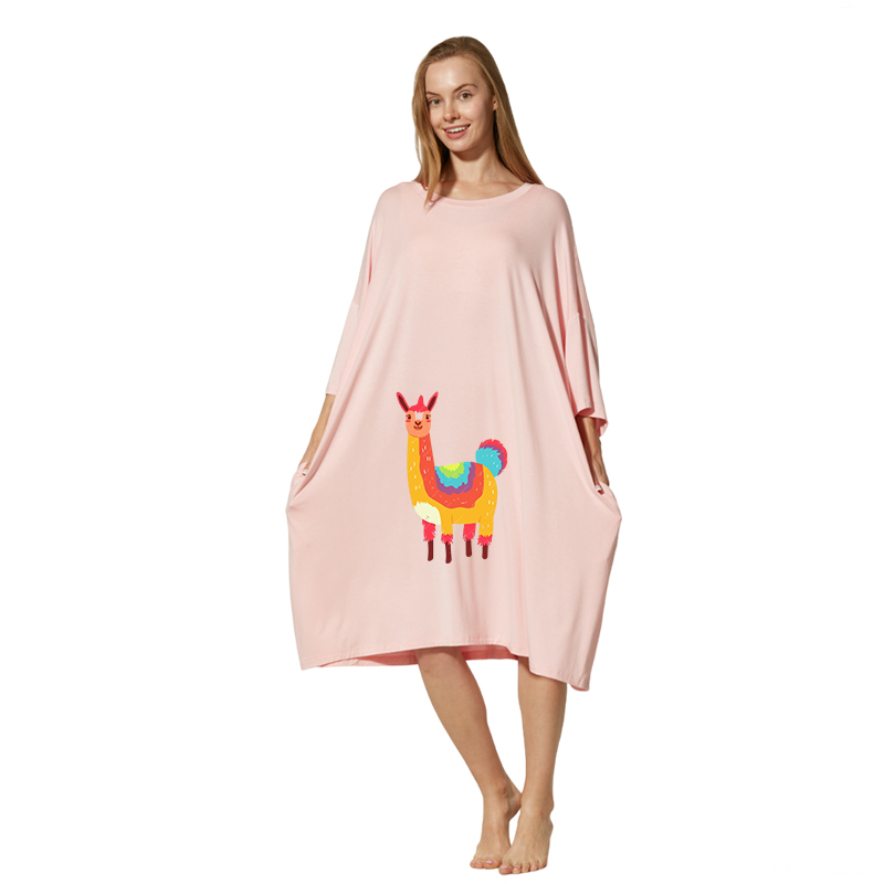 China Factory Oversized Bamboo Sleep Tee Plus Size Womens Sleep Dress Bamboo Sleepwear Adult Summer Bamboo Pajamas Manufacturer