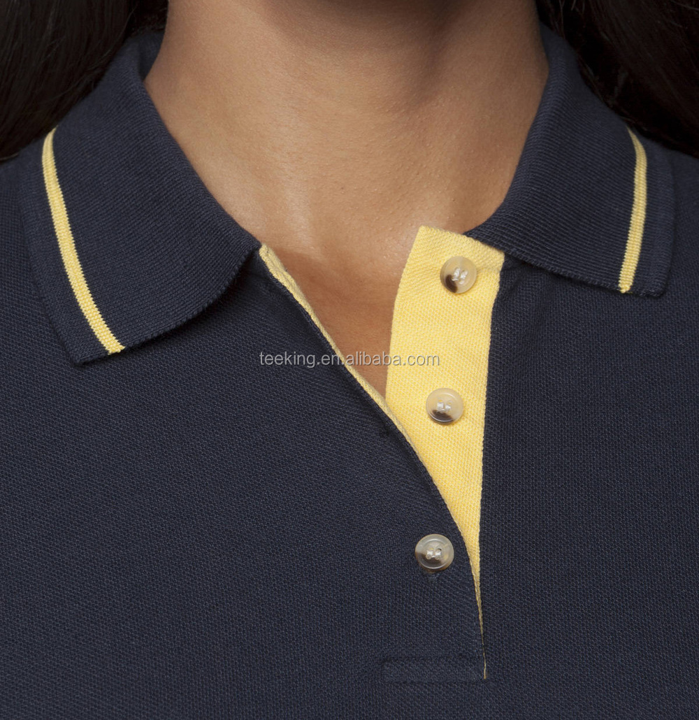 Women Office Uniform Pique Polo Shirt Design