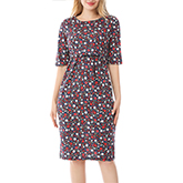 MAnufactured Summer Maternity Dress Printing Short Sleeve Pregnancy Apparel Breastfeeding Long Dress Lactation Clothes for Women