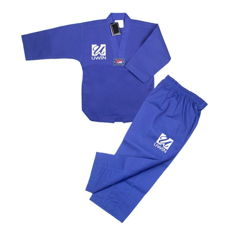 Blue Taekwondo Apparel: Durable Fabric and Washable for Training