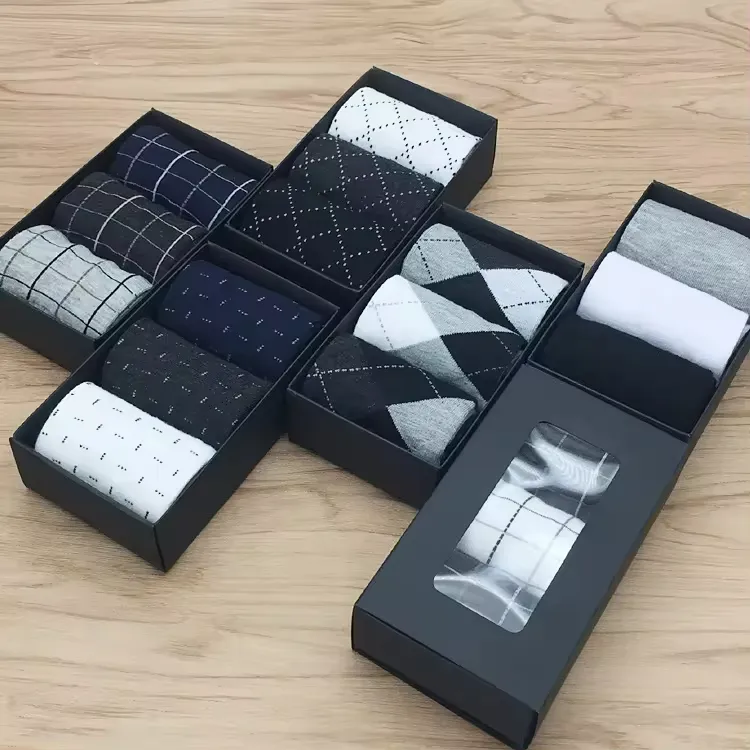 Custom Design Apparel-Accessories Sock-Stocking Classic High Quality Men Cotton Formal Business Dress Crew Socks