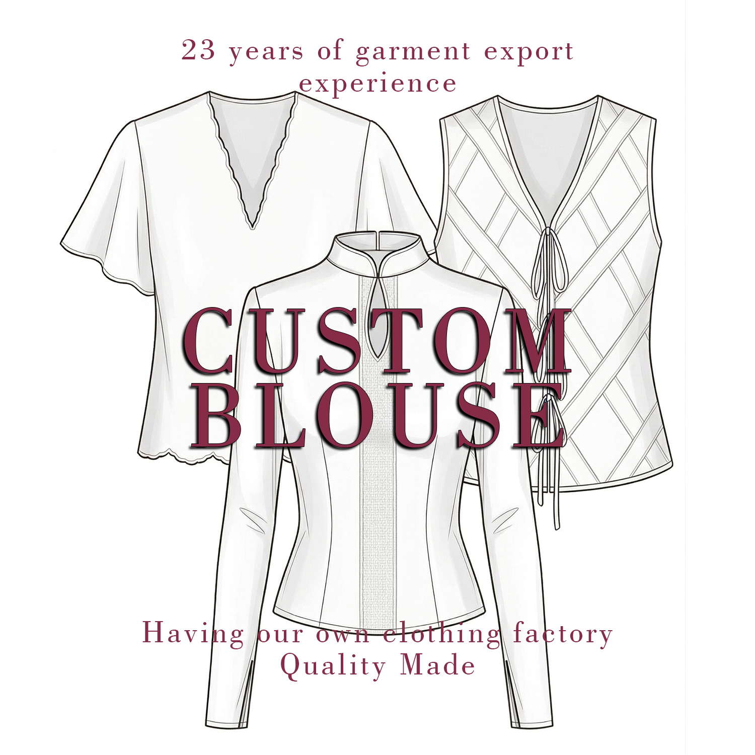 Luxury Silk Women's Blouses Custom Design Elegant Satin Shirts Factory Professional OEM ODM Private Label High Quality Tops