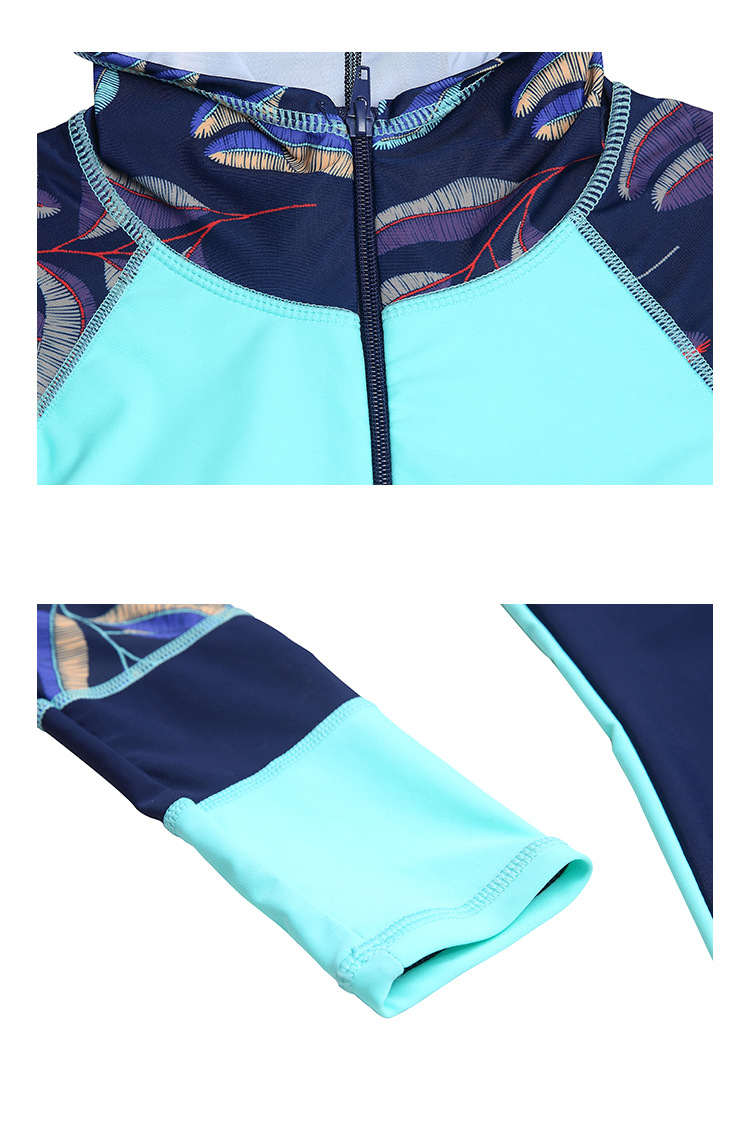 Modest Lady Swimwear Full Covered Islamic Custom Long Sleeve and Long Pant Muslim Swimwear for Bikinis Hijab Feminine