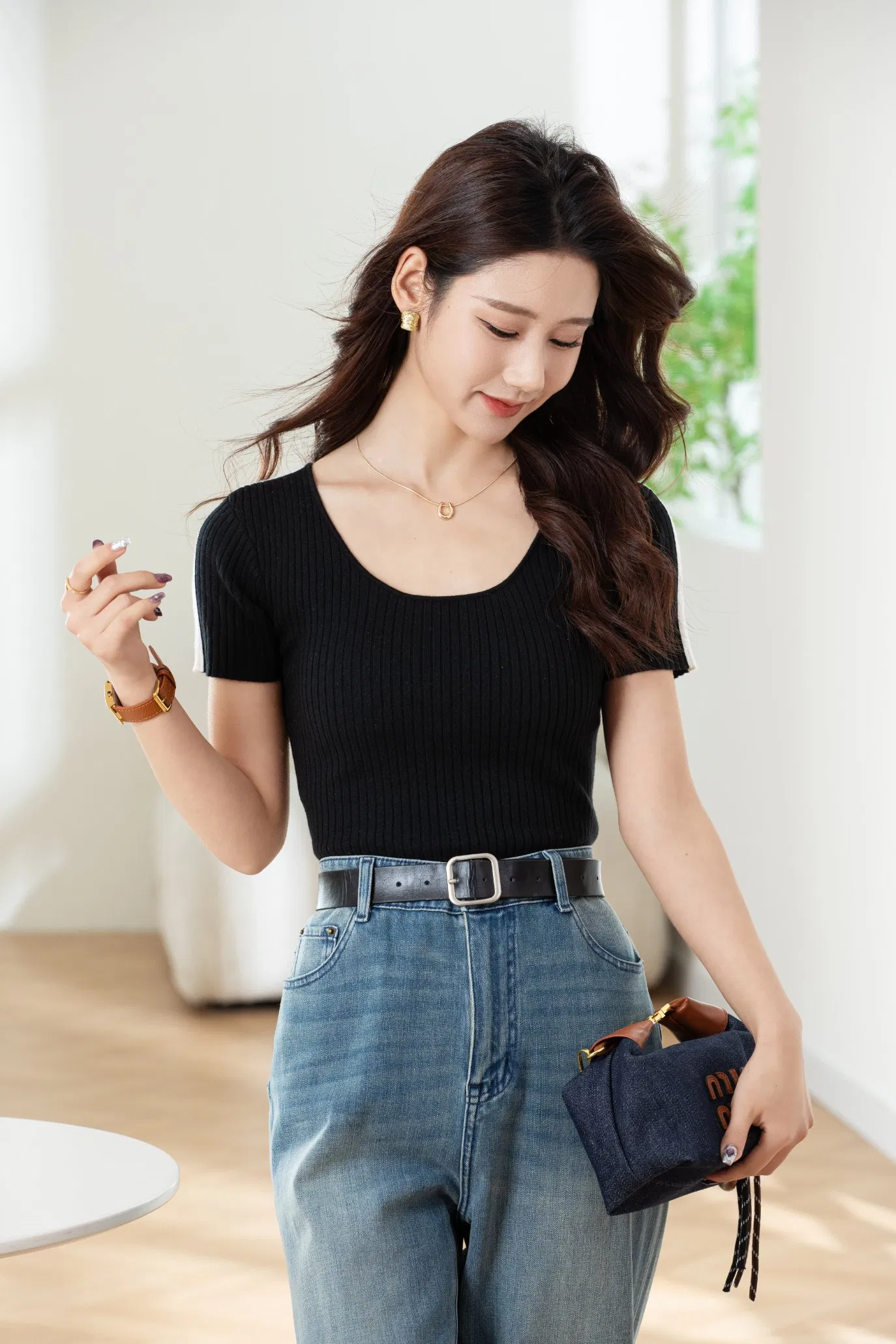Women's Top - Tight Bottoming Shirt - Knitting Apparel