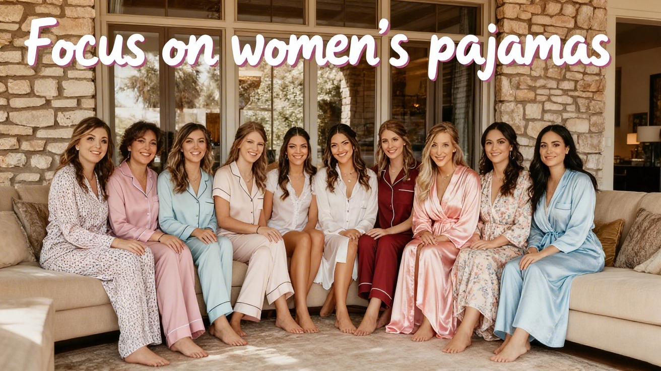 Women long-sleeve and pants pajama set main banner