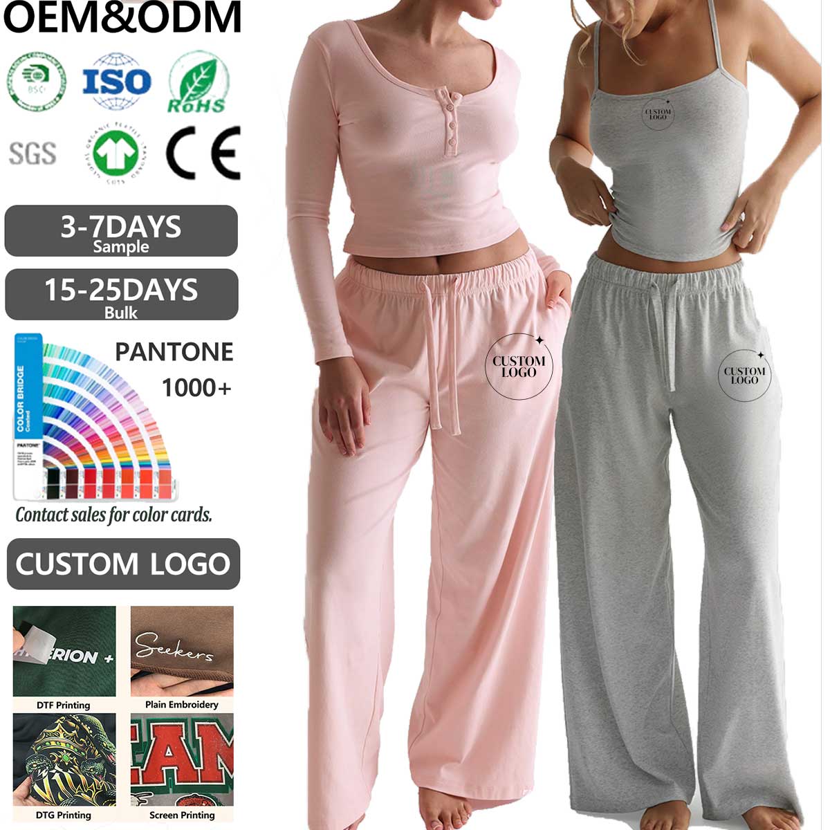 New Women Set Custom Logo Color Shirts and Shorts Comfy Summer Loungewear Two Piece Lounge Wear Set Women Shorts Set