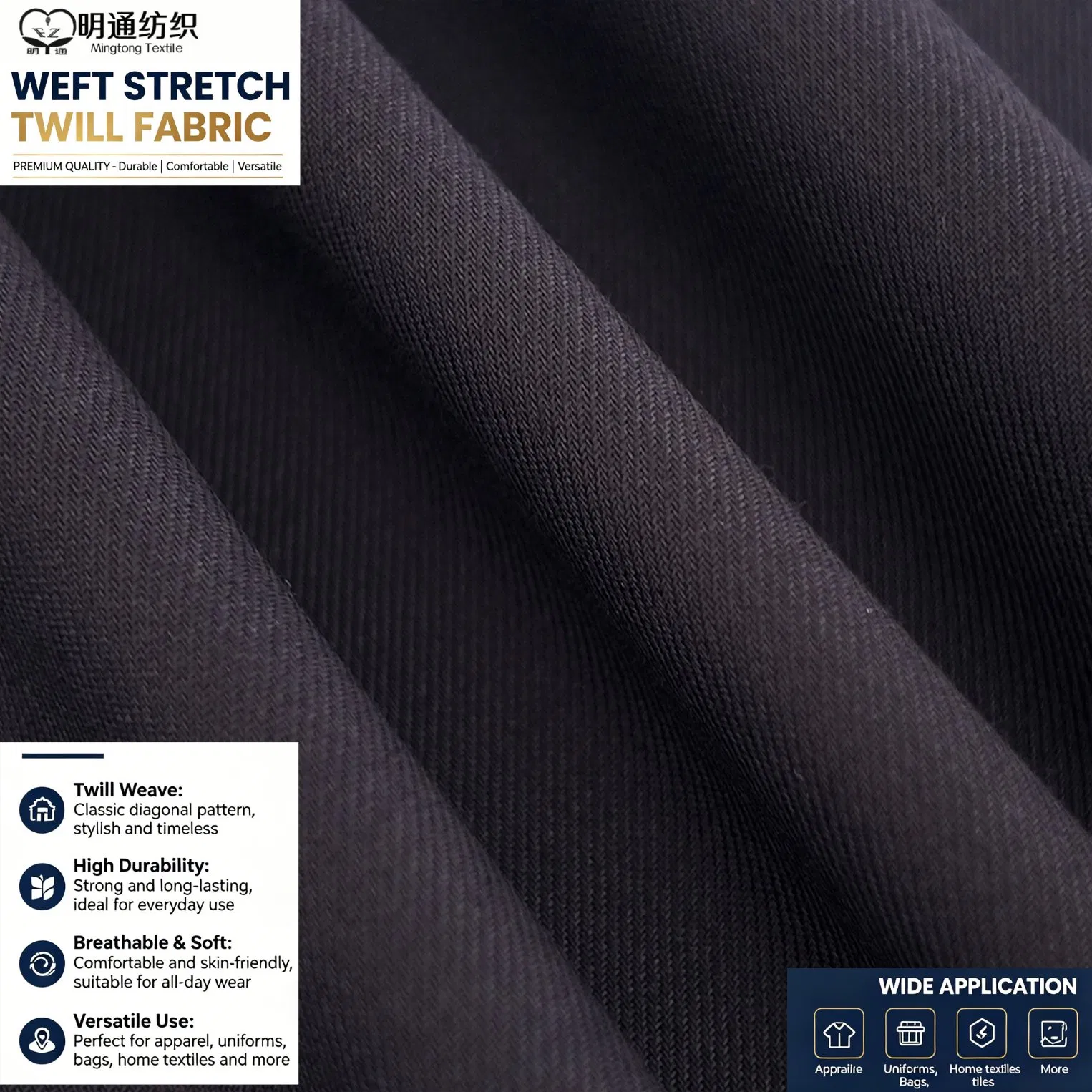 Robust Tailored Mellow Sleek T64r34 Sp2 Fabric for High End Formal Apparel