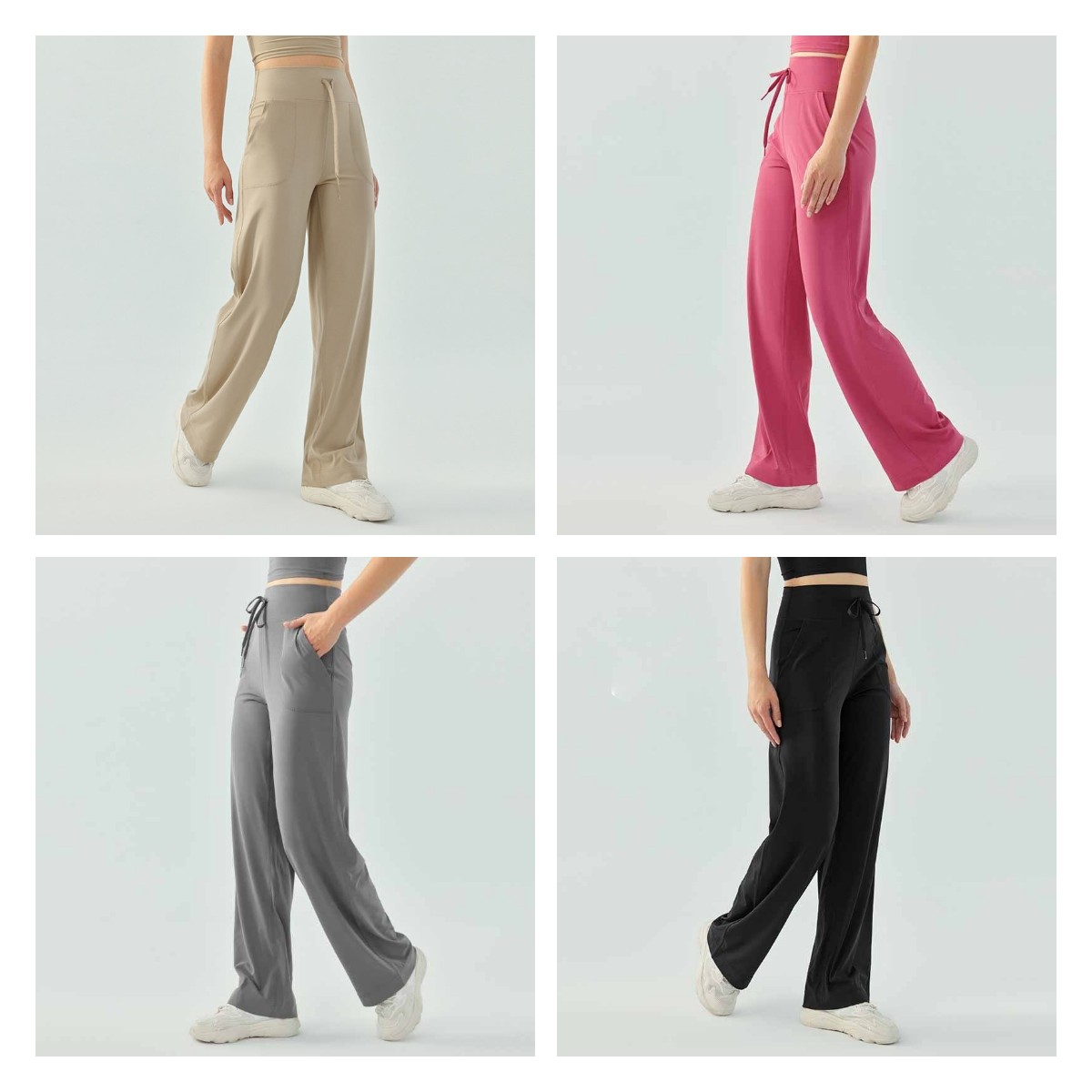 YISHENHON Custom Solid Women's Clothing Sweat Pants Autumn Sports Gym Tights Jogger Activewear Outdoor Sweat Pants With Pockets