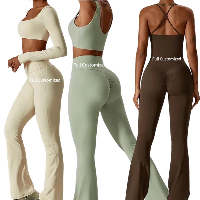 2024 Wholesale Push up Fitness Yoga Active Wear 4 Piece Set Women Gym Wear Women High Waist Seamless Yoga Sets for Women