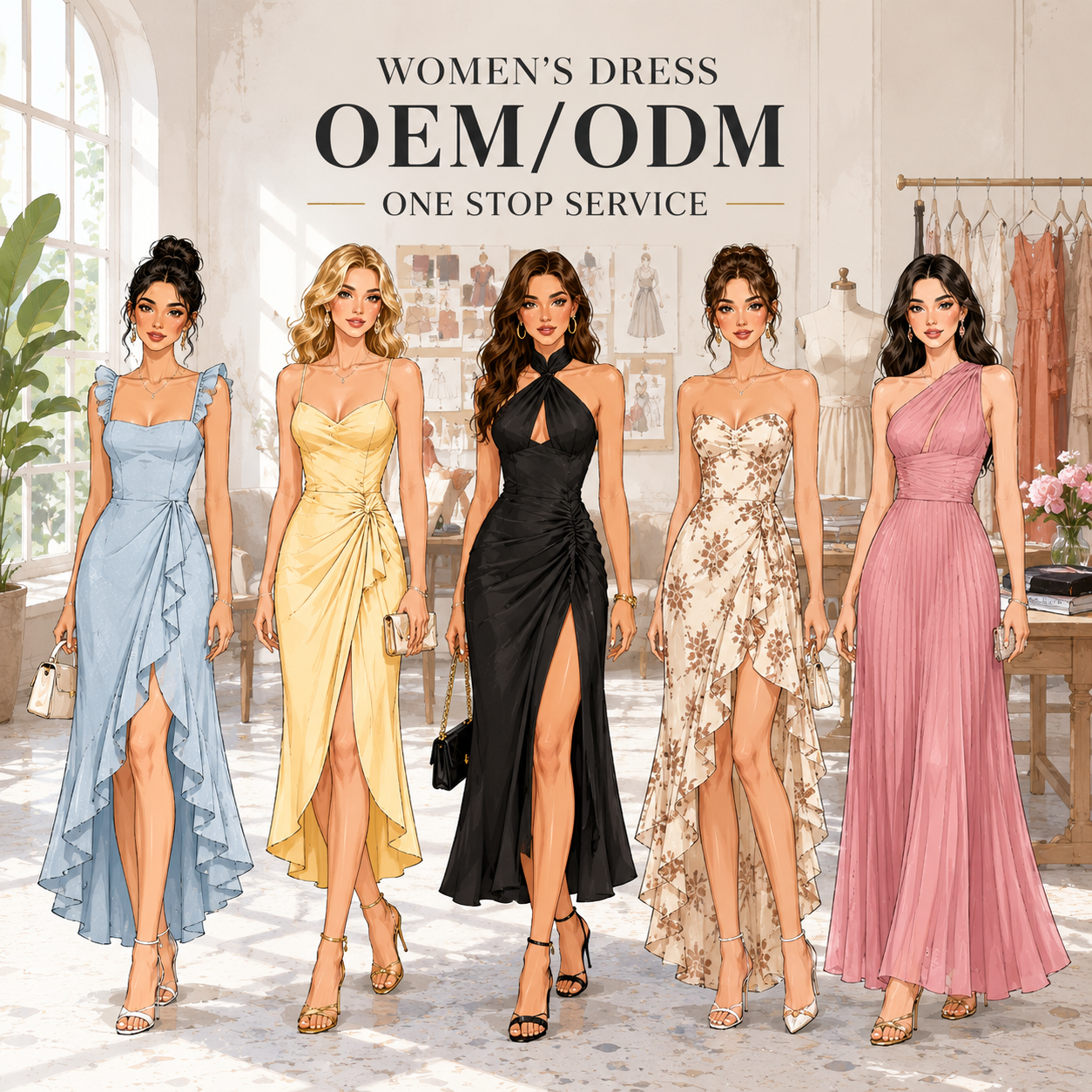 Garment Factory Brand Logo Designer Premium Wholesale Summer Dress Women Clothes Y2K Clothing Manufacturers Custom