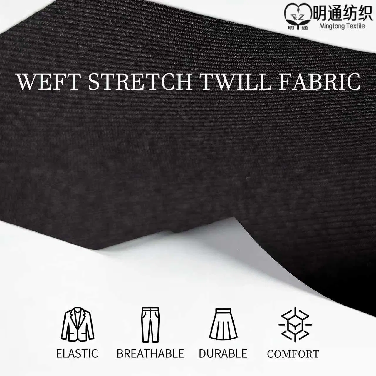 Elegant Drapable Flexible Smooth T63r34 Sp3 Fabric for Formal Uniform Apparel