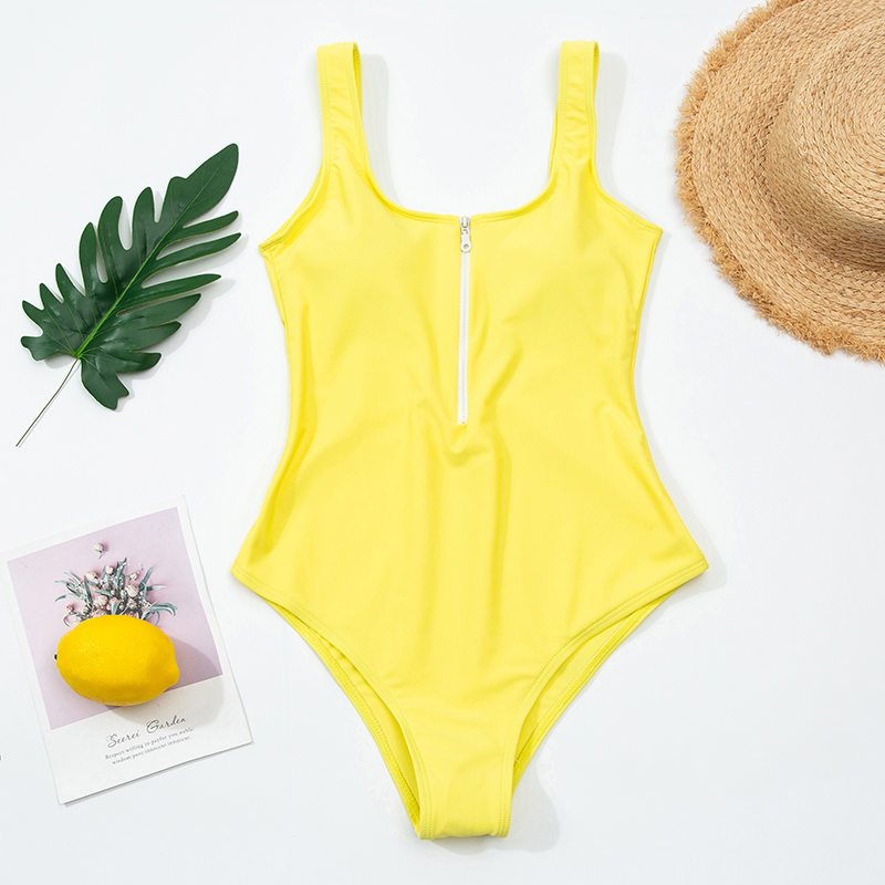Sexy White Cover up Beach Wear Zip up Modest Fitness Swimwear