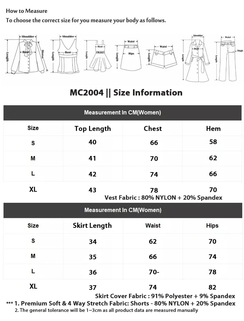 Cute Pleated Skirt Color Chart Page 2
