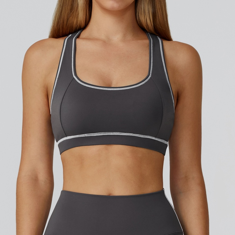 Girl Fashion Garments Bra Racerback Design, Removable Padding, Sportswear Apparel for Gym