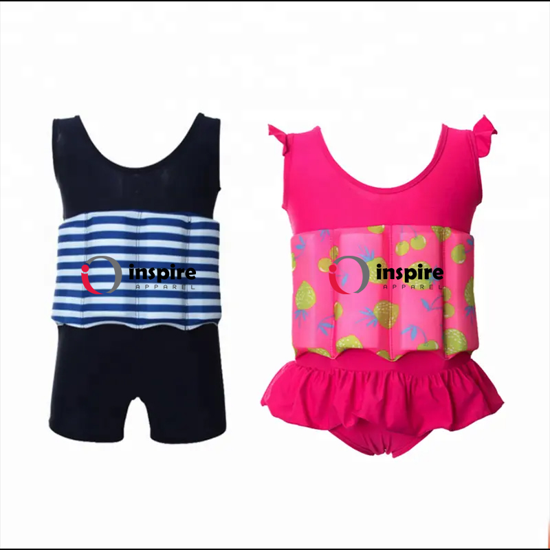 Custom Women's Adult Floatation Swimwear Spandex/Polyester Windproof Quick Dry Swimdress Bikini Styles Crew Neck Inspire Apparel