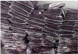 Transparent bag packaging