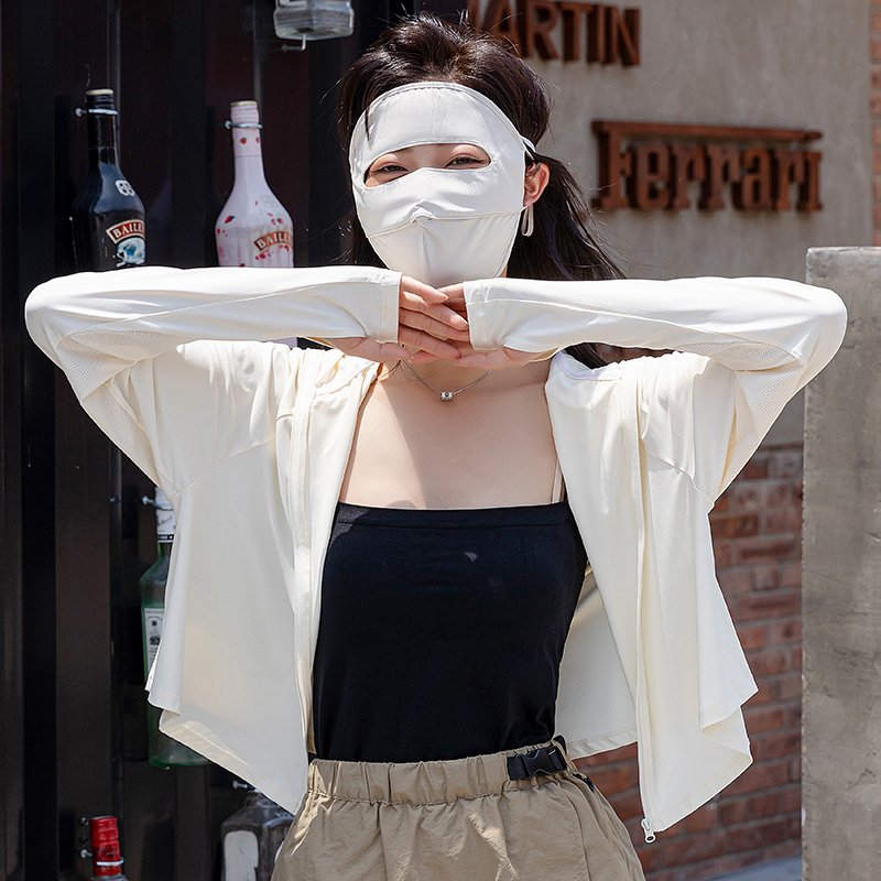 Women's New Outdoor Cool Sun Protection Clothing Anti-UV Breathable Summer Ultra-Thin Ice Silk Sunscreen Coat