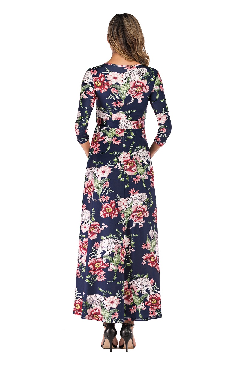 Womens Customized Printed Maternity Nursing Shirtdress Maternity Clothing