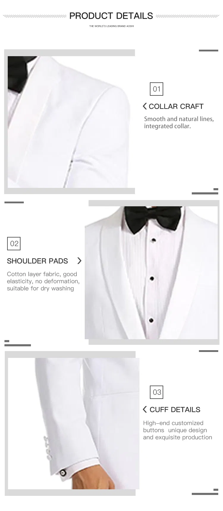 Men's Formal Suits Blazer Pants for Wedding Party Banquet