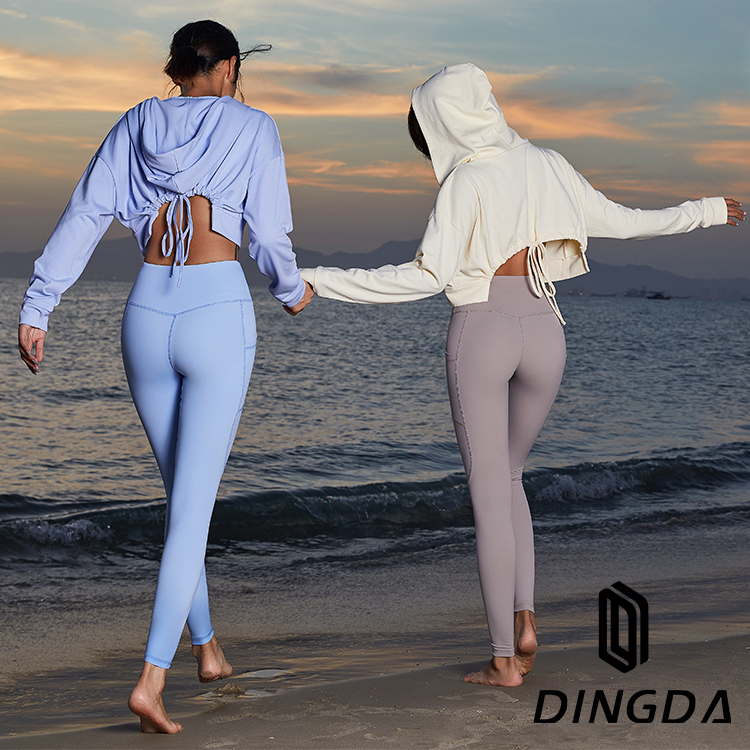 Wholesale Custom Gym Clothing Active Hoodie Set Fitness Apparel Fitness Wear Women Hoodies Yoga Leggings Yoga Set