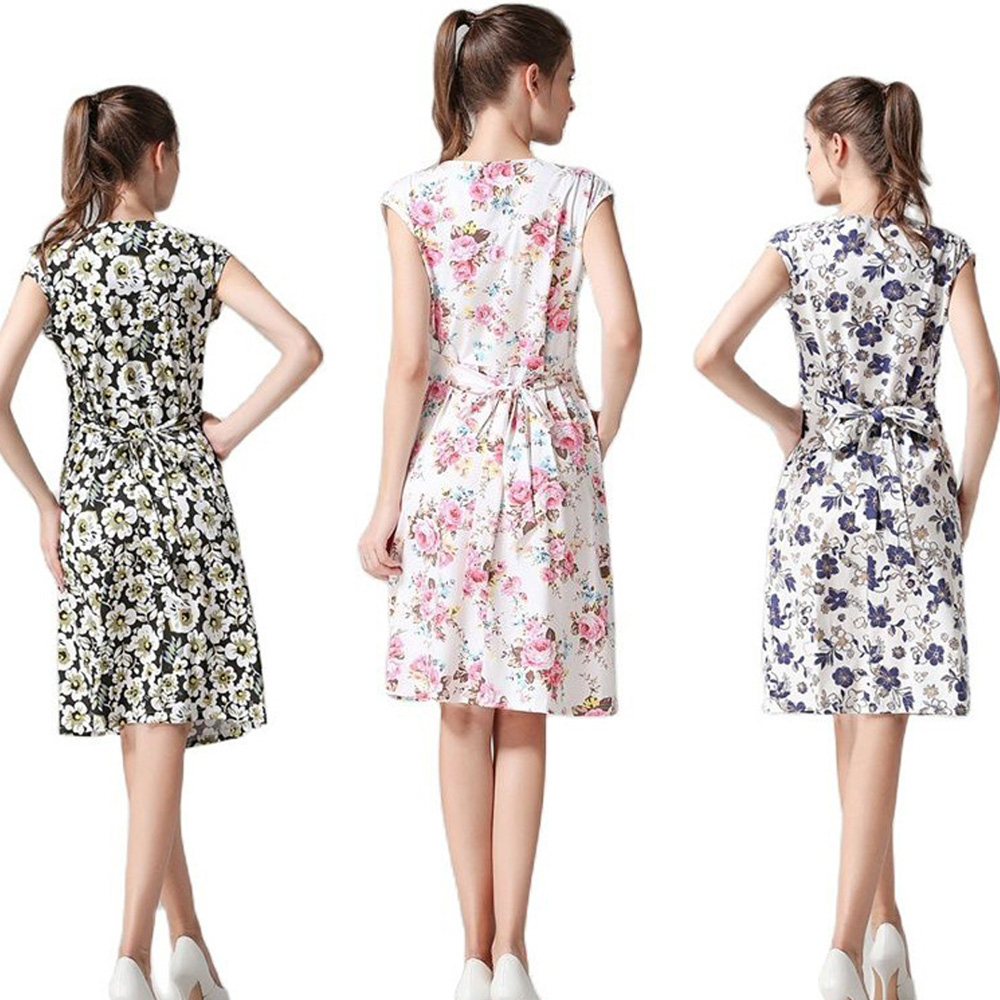 MAnufactured Summer Maternity Dress Printing Short Sleeve Pregnancy Apparel Breastfeeding Long Dress Lactation Clothes for Women