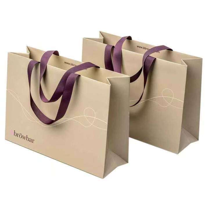 Custom Clothing Paper Bags With Your Own logo Handles Retail Luxury Cardboard Promotional Shopping Gift Paper Bag Packaging