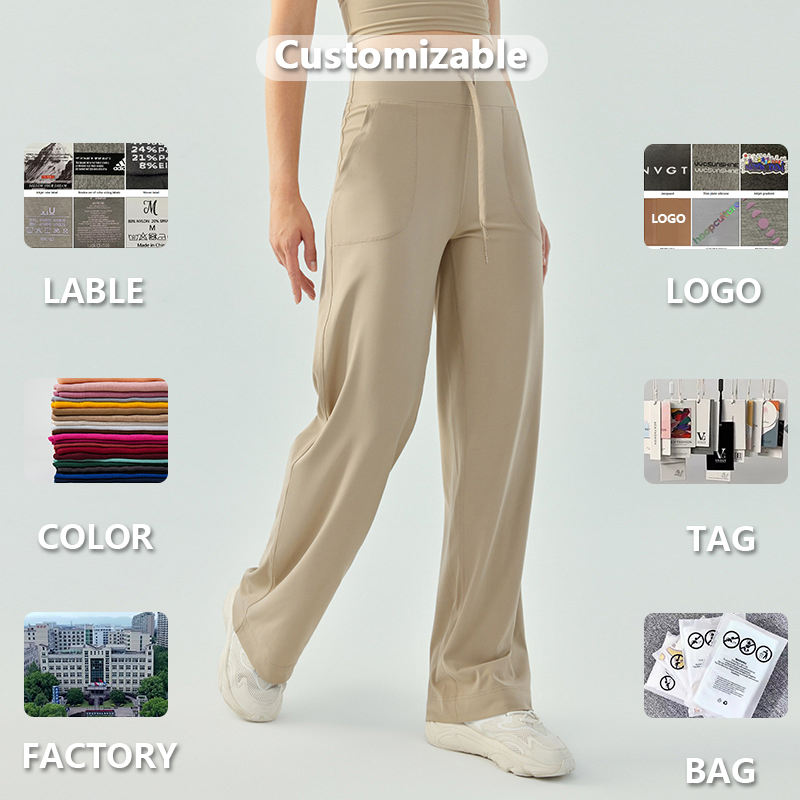 YISHENHON Custom Solid Women's Clothing Sweat Pants Autumn Sports Gym Tights Jogger Activewear Outdoor Sweat Pants With Pockets