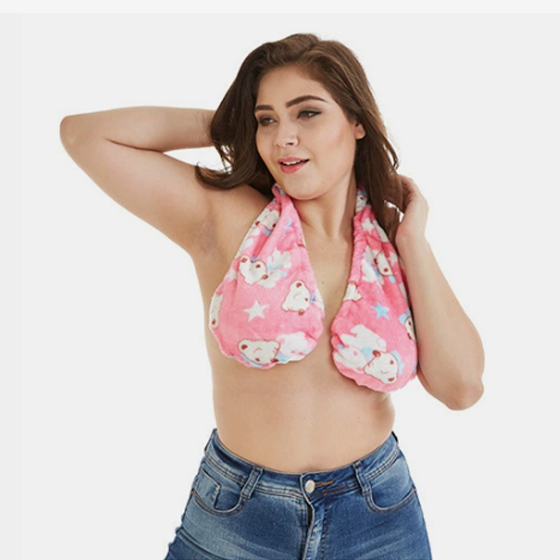 Wholesale High Quality Fashion Women Sexy Soft Luxury Boob Sweat Tata Towel Bra for Women