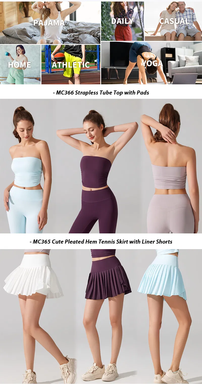 Sleeveless Sports Tube Top Set