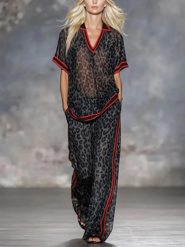Chic Boho-Style Excellent Breathability Plus Size Apparel for Office Wear