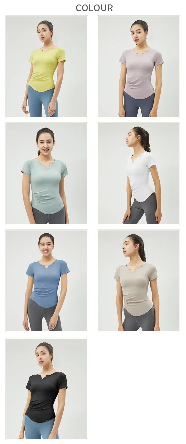 Fashion Design Quick Dry Woman Short Sleeve