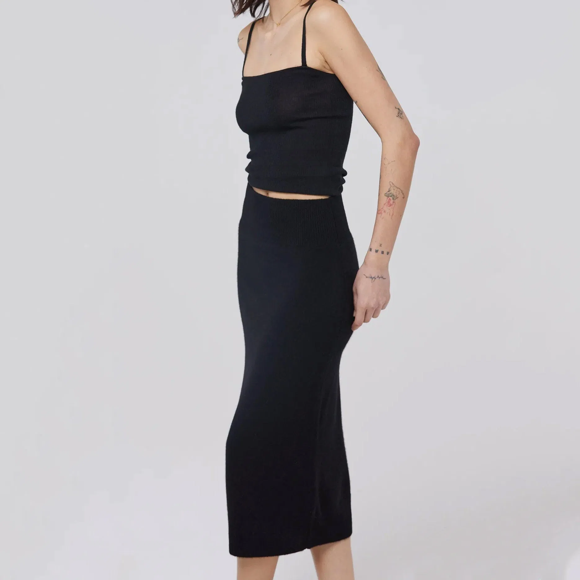 Most Popular Autumn/Winter Collection 100% Pure Sustainable Cashmere Knitting MIDI Skirt Apparel