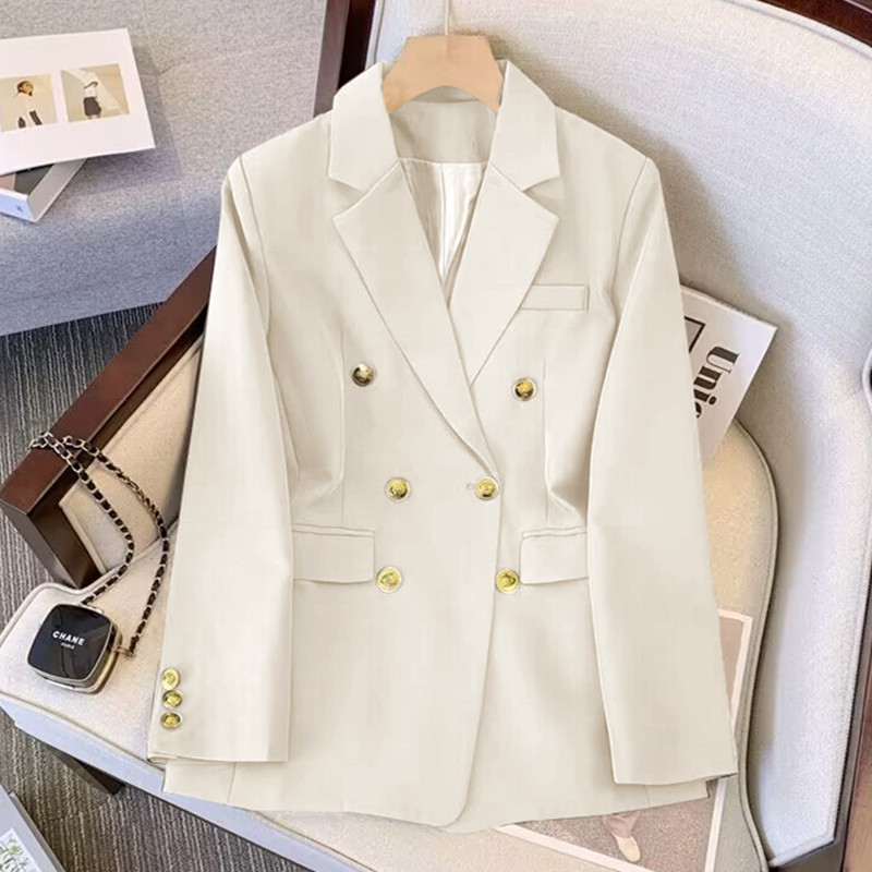 Office Lady Business Trendsetter Breasted Trim Suit Tops Clothes Women's Loose Button Business Casual Coat Female Suit for Women