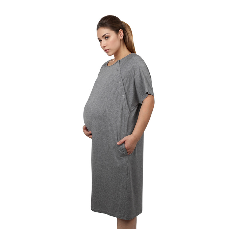 Maternity Gown Postpartum Nursing