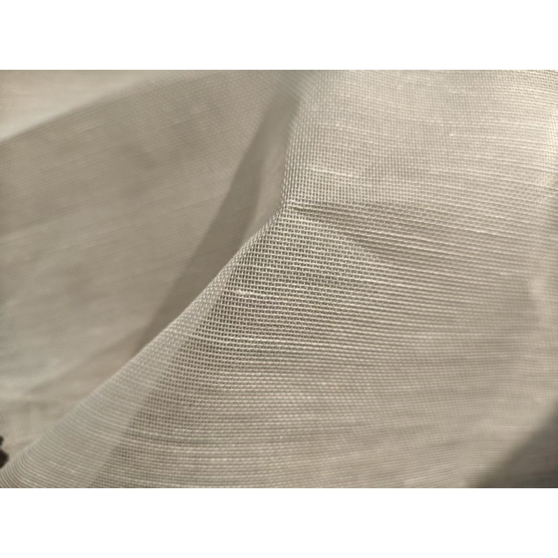 Highly Welcome Silk Linen Mesh Organza Tulle Sustainable Luxurious Comfort Silk Fabric for Apparel