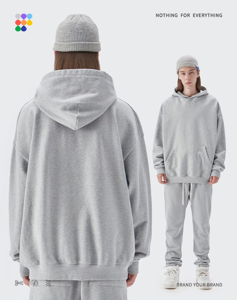 Women Oversized Hooded Casual Loose Pocket Sweatshirt Streetwear Autumn Winter Solid Color Pullover Hoodies Wholesale Activewear Custom Tracksuits Apparel
