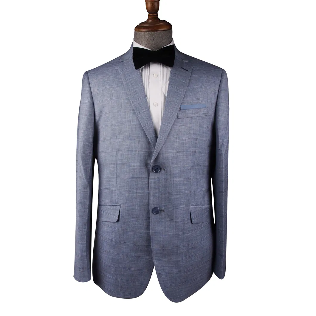Single Breasted Blazer Youth Fashion Light Blue Modern Fashion Apparel