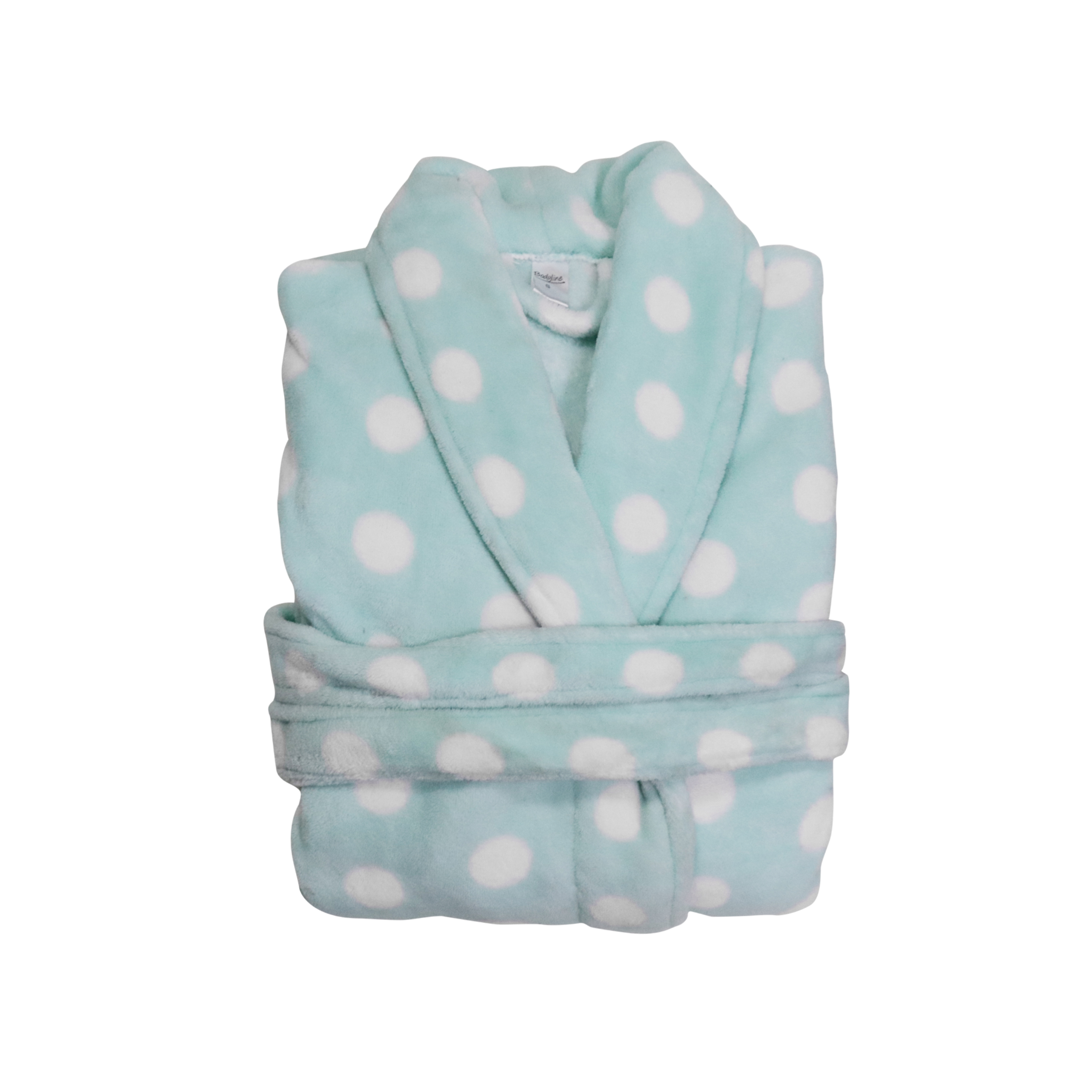 Customized Women's Long-Sleeved Nightgown 100% Polyester Flannel Bathrobe Dots Design Thermal Coral Fleece Spa Robes for Autumn