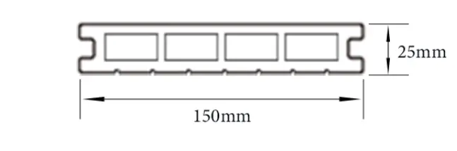 Cheap WPC classic decking YD150H25 Manufacturer, Supplier
