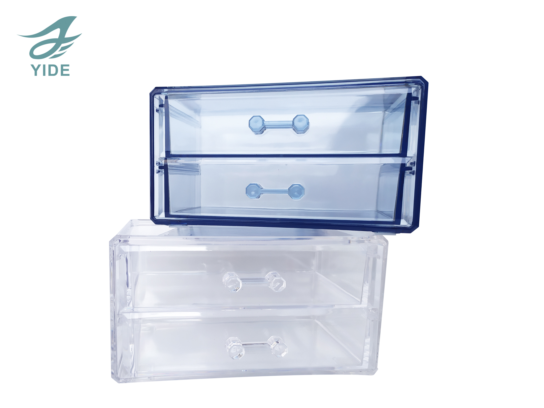 YIDE Desktop Drawer Acrylic Tidy Box Makeup Organize Box Transparent Cosmetic Storage Box