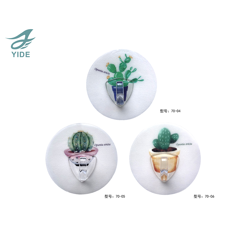 YIDE 2pcs/Set High Quality Candy Color Strong heavy duty Adhesive Hook No Mark Wall Hanger Hook