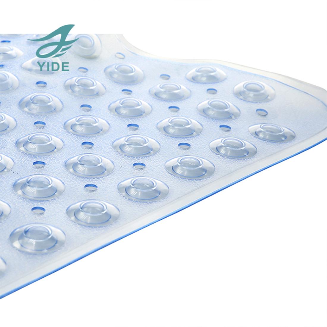 YIDE  Non Slip Vinyl Shower Mat with Suction Cups PVC Bathtub Anti Slip Mat Bath Foot Massage Safety