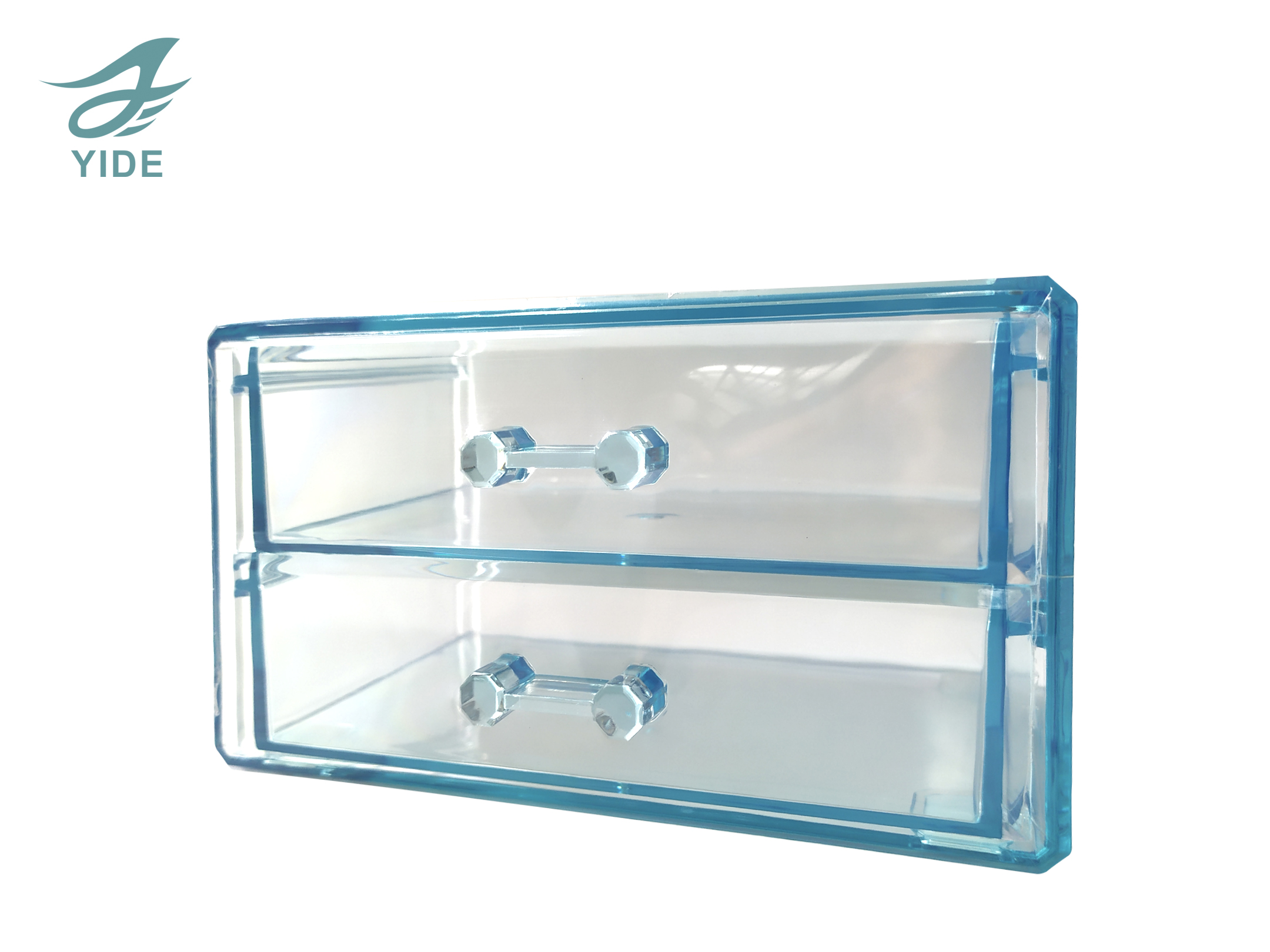 YIDE Desktop Drawer Acrylic Tidy Box Makeup Organize Box Transparent Cosmetic Storage Box
